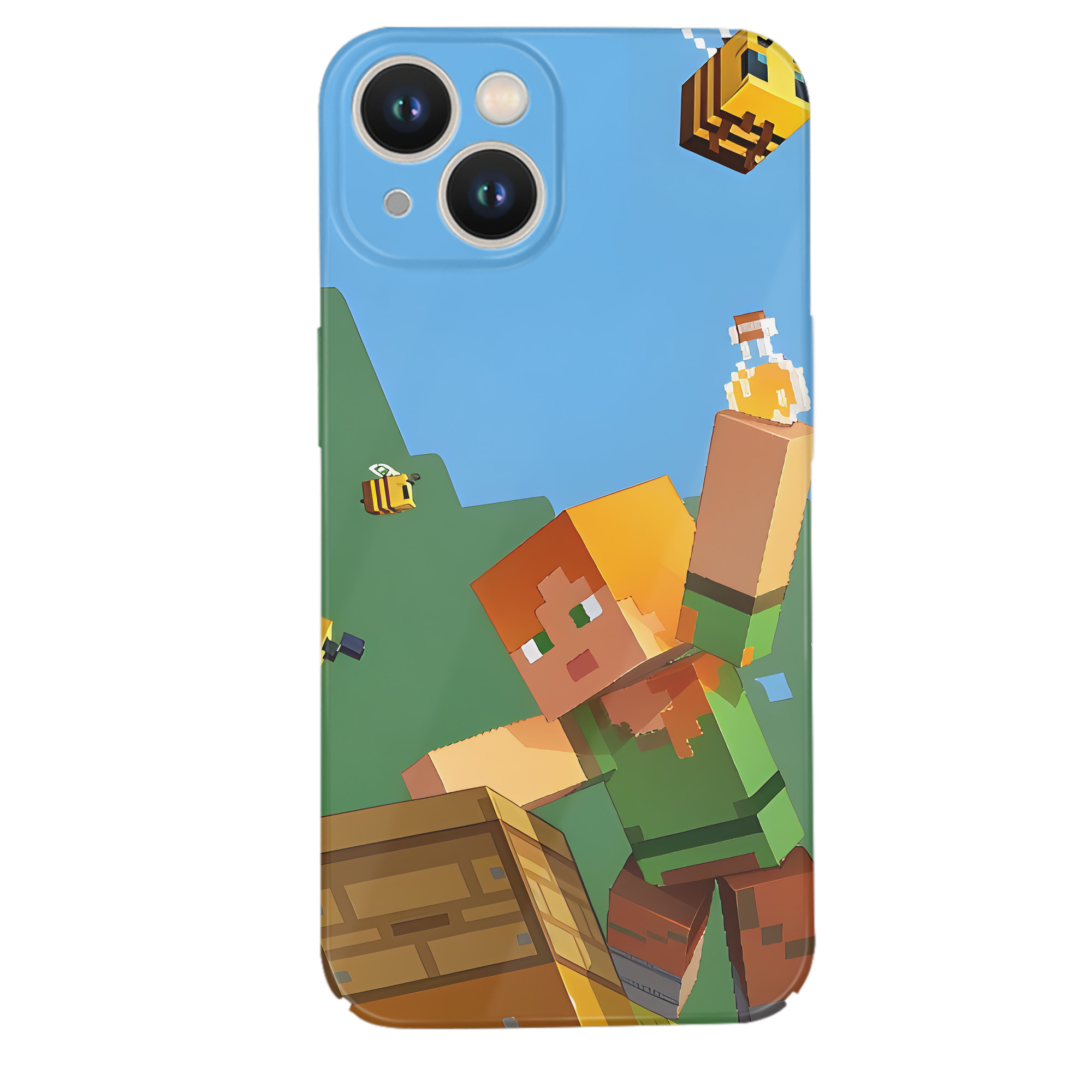 （画像用） マインクラフト ブロックの世界 Minecraft MC Block world 【iPhone 14シリーズ対応】ハードケース